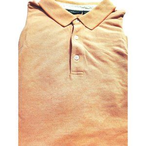 Clairborne Mens Large Polo Shirt Peach Sf Pf Home Like New Condition •A1